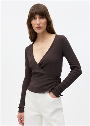 Enally ls v-n bluse 5314 Chocolate Torte Envii 